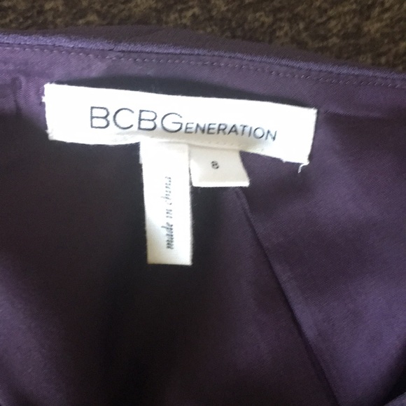 BCBGeneration Purple One Shoulder Cocktail Dress - Picture 4 of 4